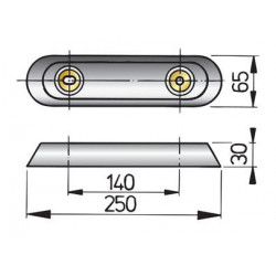 VETUS hull anode type 25, aluminium, excl. connection kit