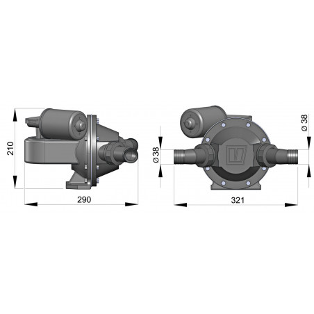 Waste pump, 12V