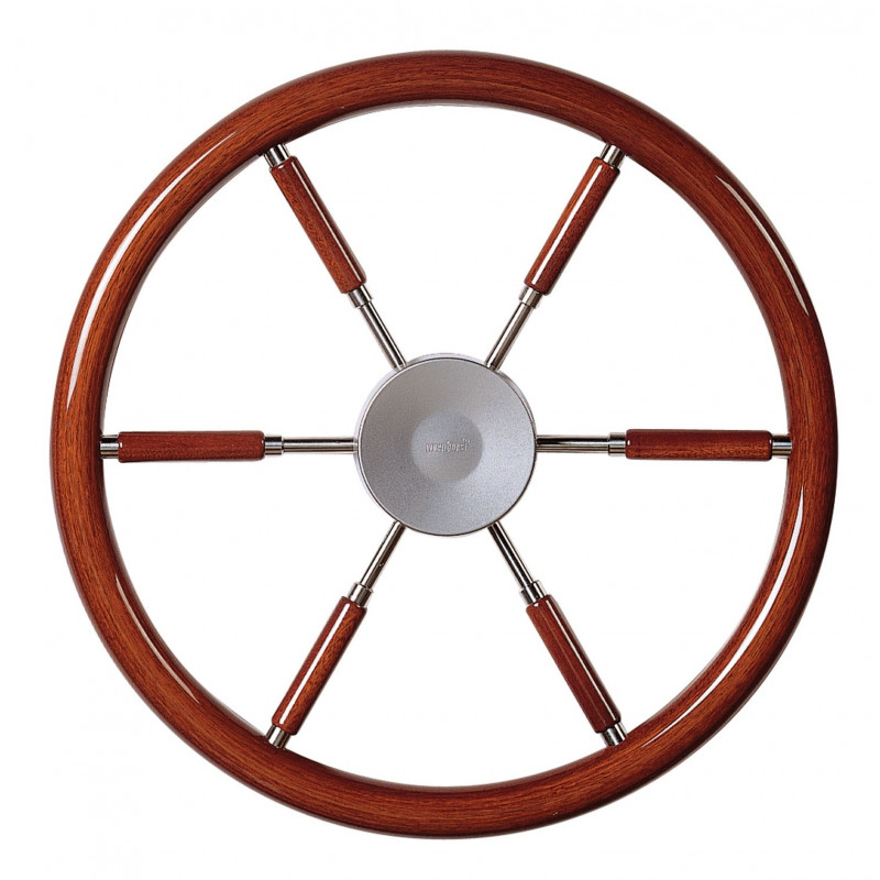 VETUS steering wheel with mahogany rim and spokes, 380 mm - 15"