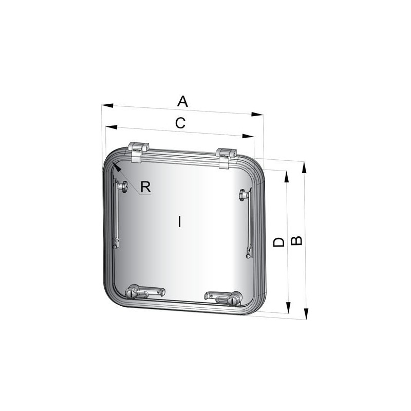 RLM2020 Inspection Hatch For Interior Work Metal, 200x200mm