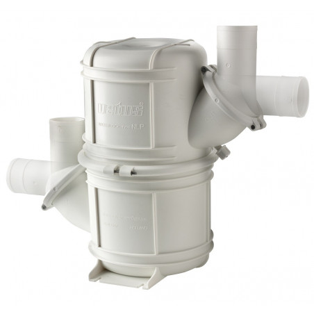 VETUS HD waterlock/muffler 50 mm 10 litres, white