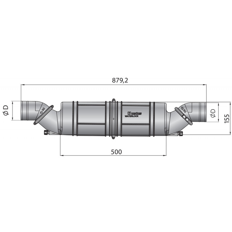 Waterlock/muffler 