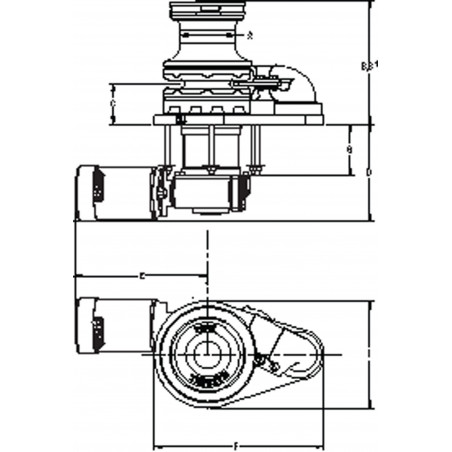 MAXWELL 3500 VWC 24 V 100TDC ACW BB, chainwheel for 8-13 mm chain