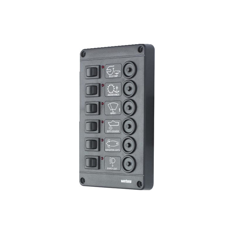 Switch panel type P6, 12 Volt