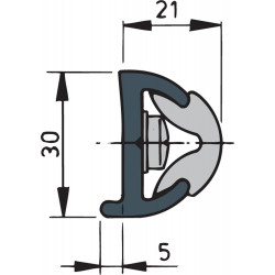 Rubbing strake, ideal for GRP boats