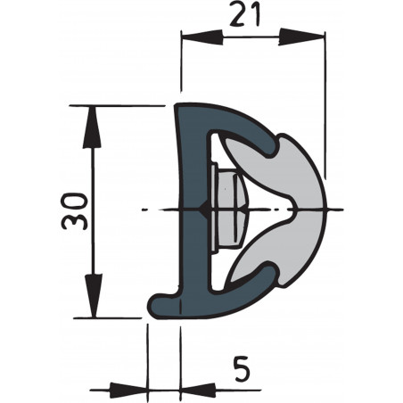 Rubbing strake, ideal for GRP boats