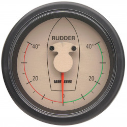 VETUS rudder position indicator, cream, 12/24 V, cut-out size 107mm