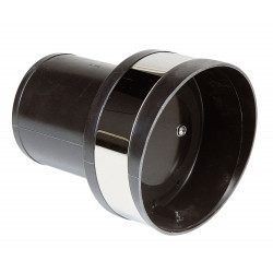 VETUS plastic transom exhaust connection with check valve, 127 mm