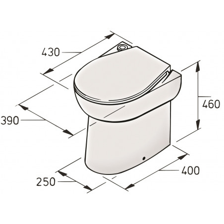 Toilet type WCS, 230 V