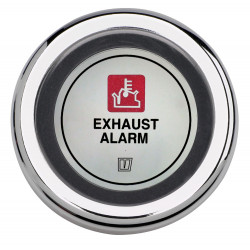 VETUS exhaust temperature alarm, black, 12 Volt, cut-out size 52mm
