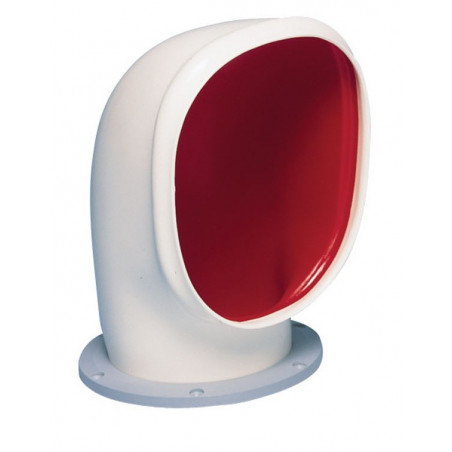 VETUS cowl ventilator YOGI S, 125 mm, white PVC, red interior