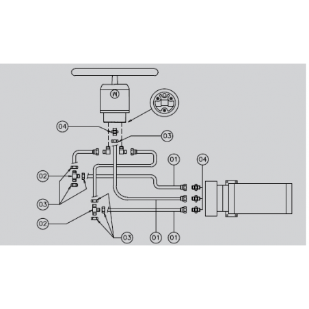 Monteringssæt til autopilot på Hydraulisk Styresystem (nær motor) - 1