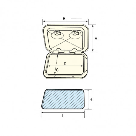 Låge til TOP LINE gas box container - 2