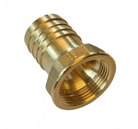 Slangestuds med indvendigt gevind, messing - 4