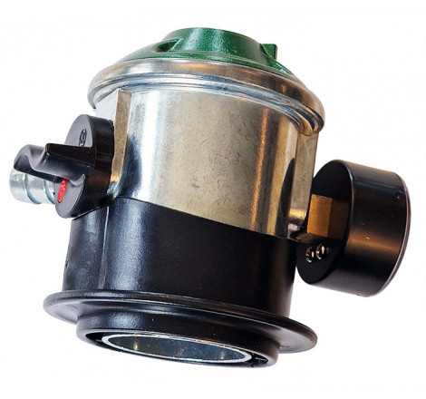 Gas regulator Jumbo click on med manometer og slangestuds - 3