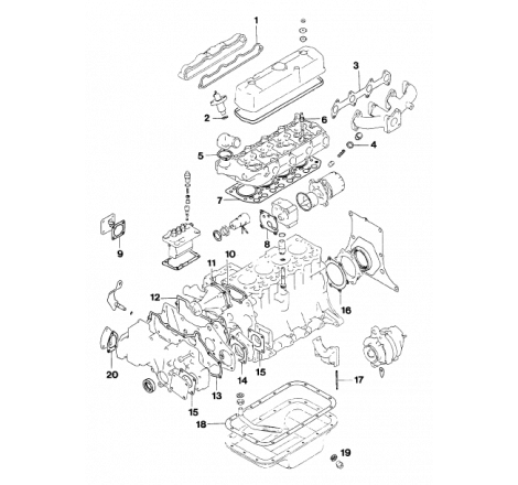 Vetus Engine Gasket Set for M4.14 - 1