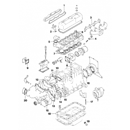 Vetus Engine Gasket Set for M4.14 - 1