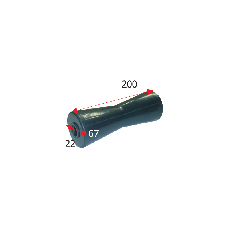 Kølrulle længde 200 mm - 1