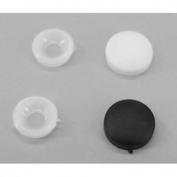 Skrueskjuler i hvid eller sort plast - 1