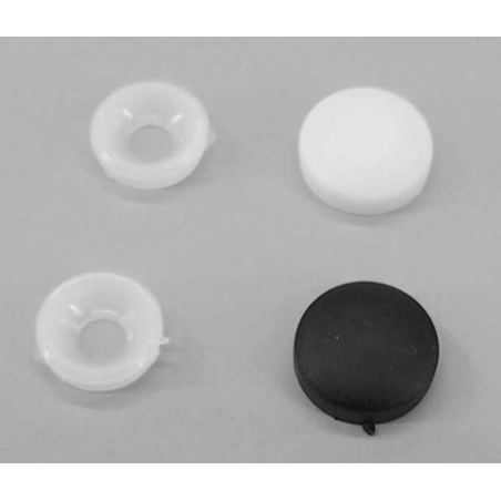 Skrueskjuler i hvid eller sort plast - 2